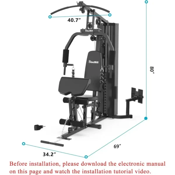 Multifunctional Home Gym Workout Station for Strength Training