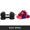 52.5 Lbs Adjustable Dumbbell for Home Strength Training