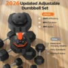 S13ff28c81f50477fb274695b0691a150c Adjustable 2-110lbs Dumbbell Set with Anti-Slip Grip and Storage Box