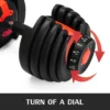 52.5 Lbs Adjustable Dumbbell for Home Strength Training