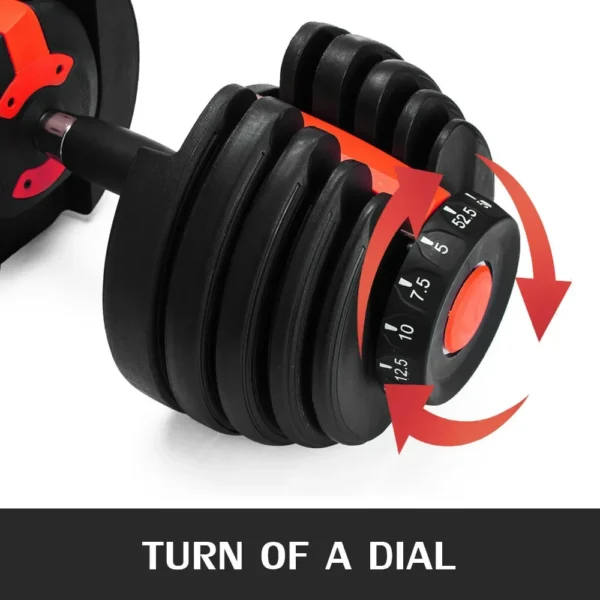 52.5 Lbs Adjustable Dumbbell for Home Strength Training