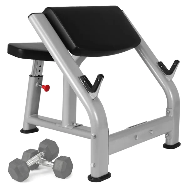 Seated Preacher Curl Weight Bench for Home Gym Strength Training