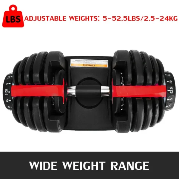 52.5 Lbs Adjustable Dumbbell for Home Strength Training