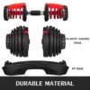 52.5 Lbs Adjustable Dumbbell for Home Strength Training