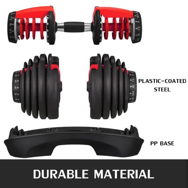 52.5 Lbs Adjustable Dumbbell for Home Strength Training