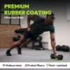 Rubber Hex Dumbbell Set with A-Frame Rack for Home Strength Training